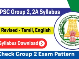 TNPSC Group 2 Syllabus 2025 Pdf Download in Tamil, English