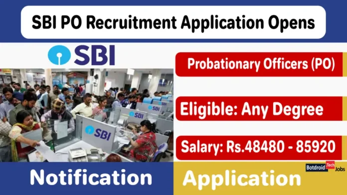 SBI PO Recruitment 2025 Notification, Apply Online for SBI PO Job Vacancies