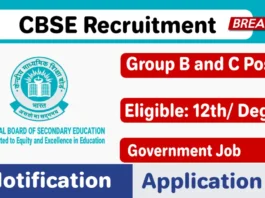 CBSE Recruitment 2025, Apply Online for CBSE Group B, C Vacancies