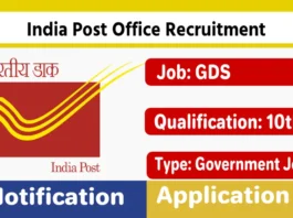 Post Office Recruitment 2025, Apply Online for India Post GDS Job vacancy