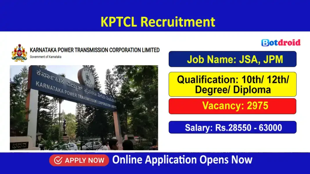 KPTCL Recruitment 2024, Apply Online for JSA and JPM Job Vacancy