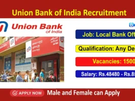 Union Bank of India Recruitment 2024, Apply Online for Local Bank Officer Job