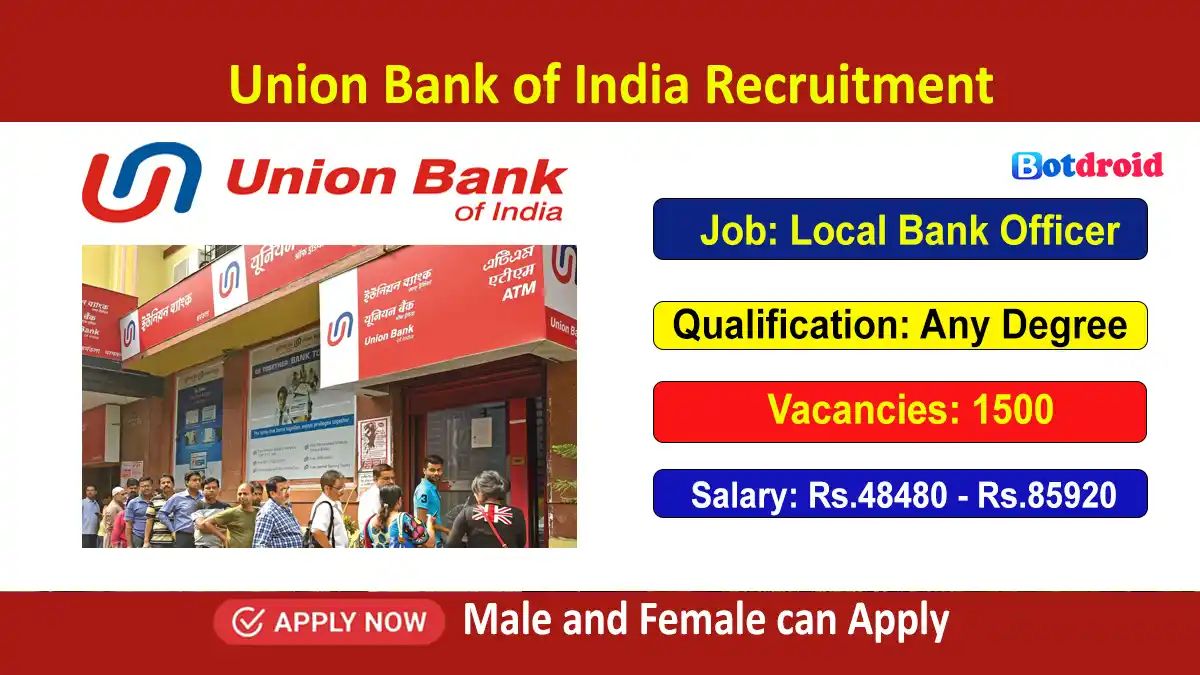 Union Bank of India Recruitment 2024, Apply Online for Local Bank Officer Job