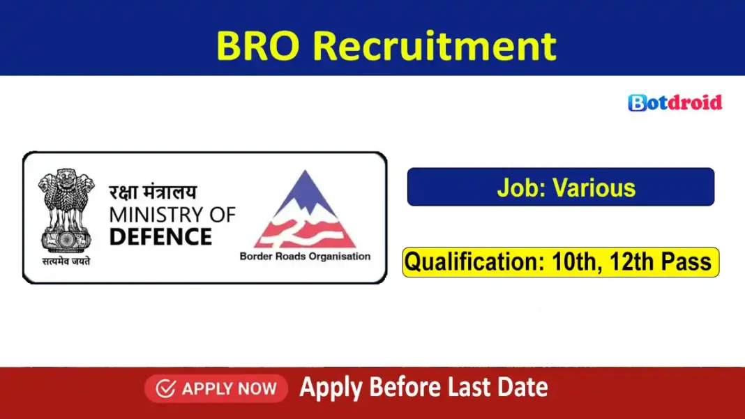 BRO Recruitment 2024, Apply for Jobs in BRO | Download Notification