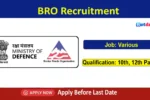 BRO Recruitment 2024, Apply for Jobs in BRO | Download Notification