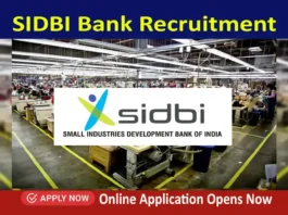 SIDBI Recruitment 2024, Apply Online for Officer Grade A and B Jobs