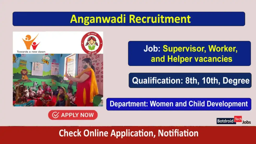 Anganwadi Recruitment 2024 - 2025 Apply Online, Notification