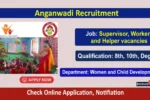 Anganwadi Recruitment 2024 - 2025 Apply Online, Notification