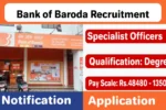 Bank of Baroda SO Recruitment 2025 Notification, Apply Online for BOB Jobs